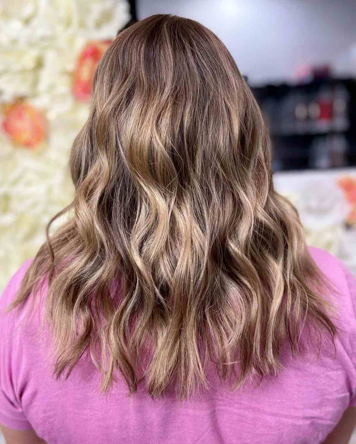 Dishwater Blonde Lowlights with Soft Shadow Roots