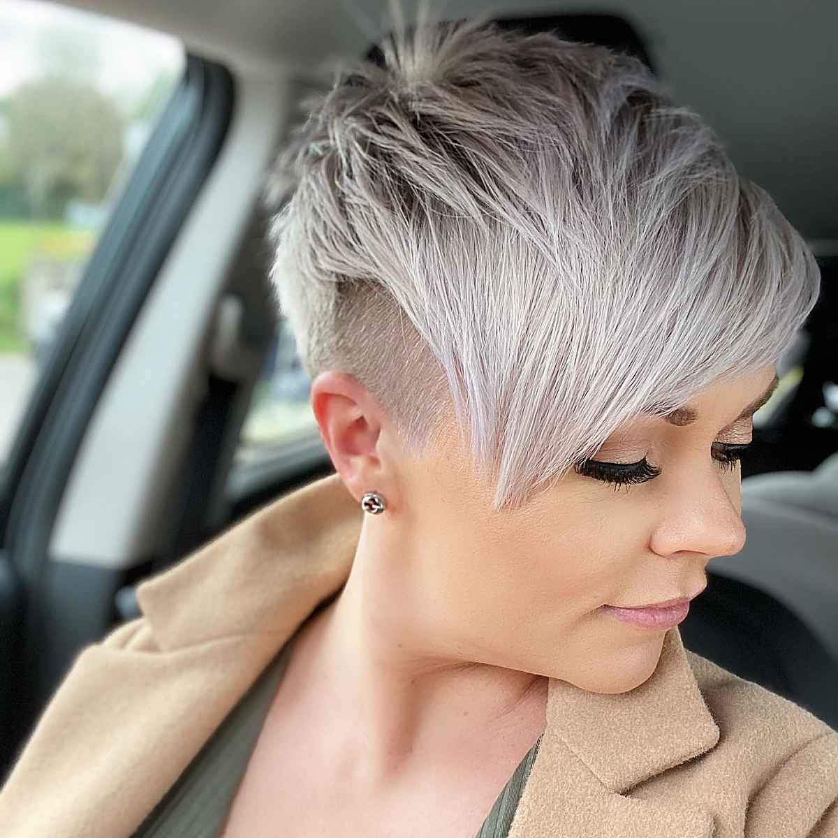 distinct disconnection pixie for straight hair