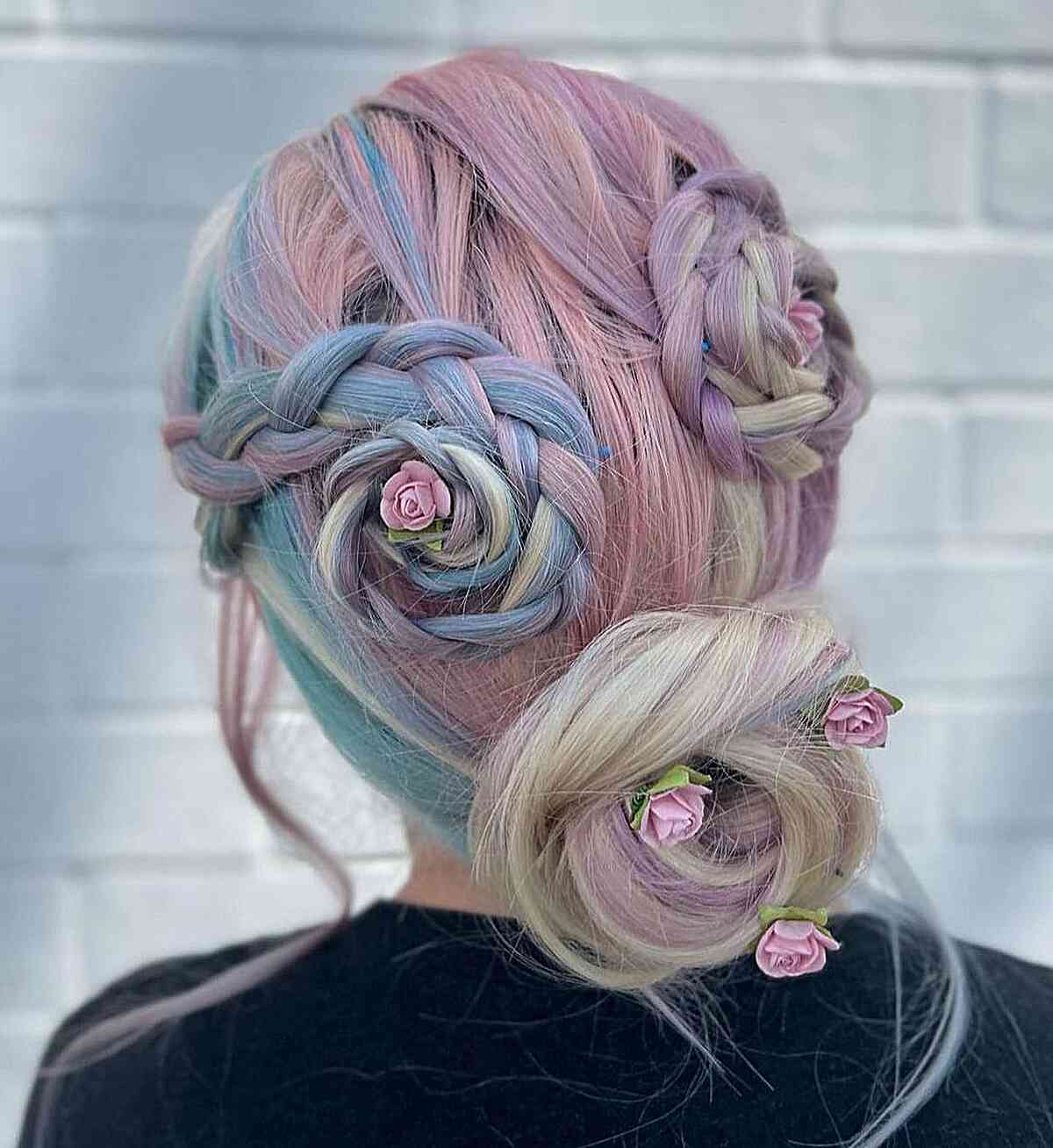 Distinctive Hairstyle Featuring Pastel Shades