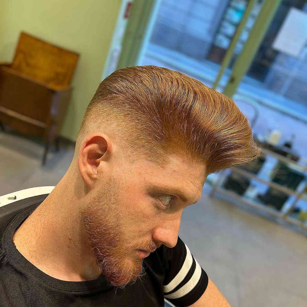 Distinctive Long Taper Comb Over Hairstyle