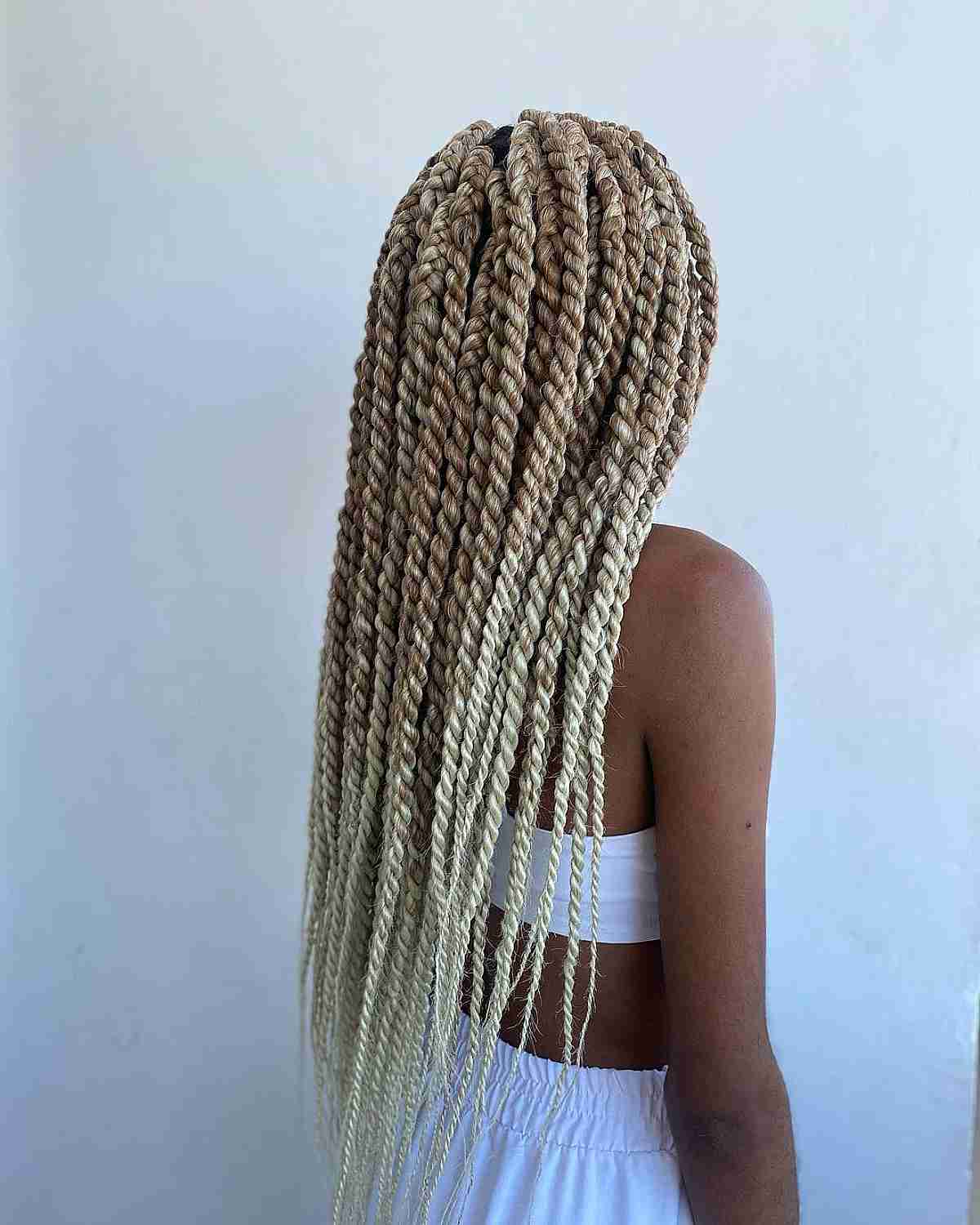 Dual-Tone Blonde Twist Braids