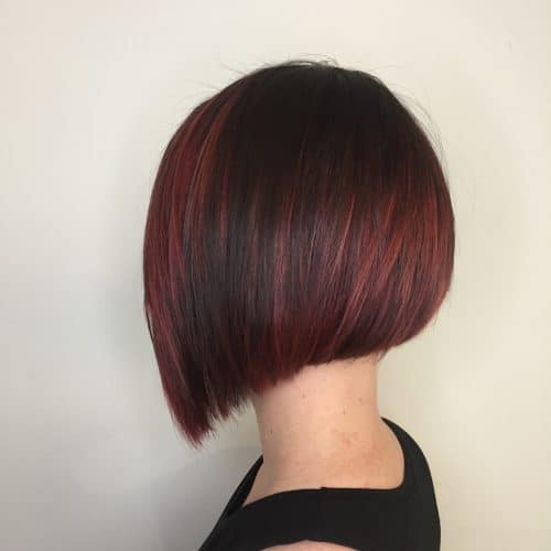 Dynamic Crimson Balayage hairstyle