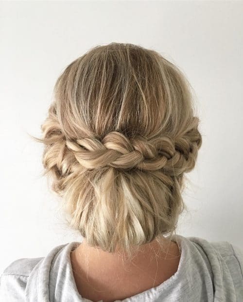 Easygoing Textured Braided Bun Updo