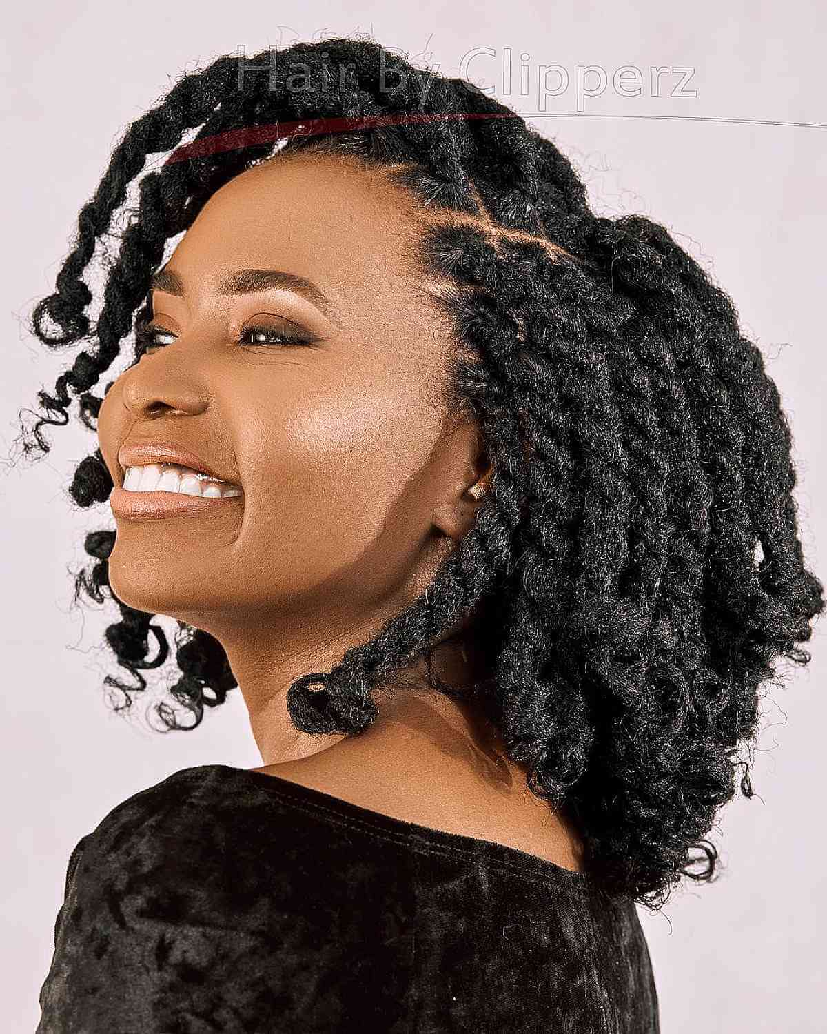 Box Braids with Edgy Junky Twists