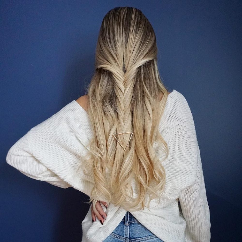 Effortless and Stylish Braided Look with Accessory for Long Hair