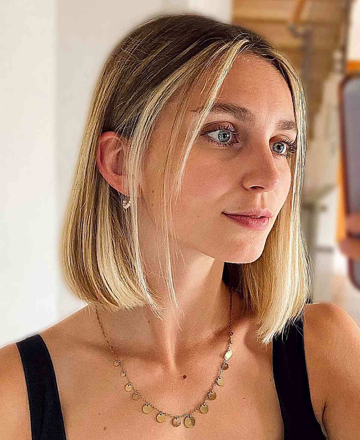Effortless Blonde Long Bob for Straight Hair