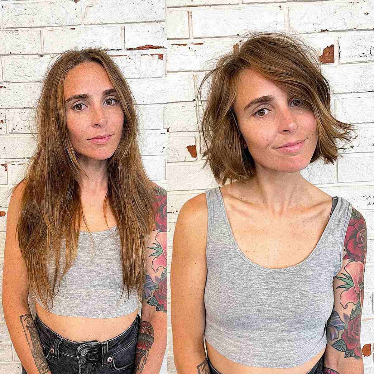 Chin-Length Effortless Bob Look with Wavy Textured Tips