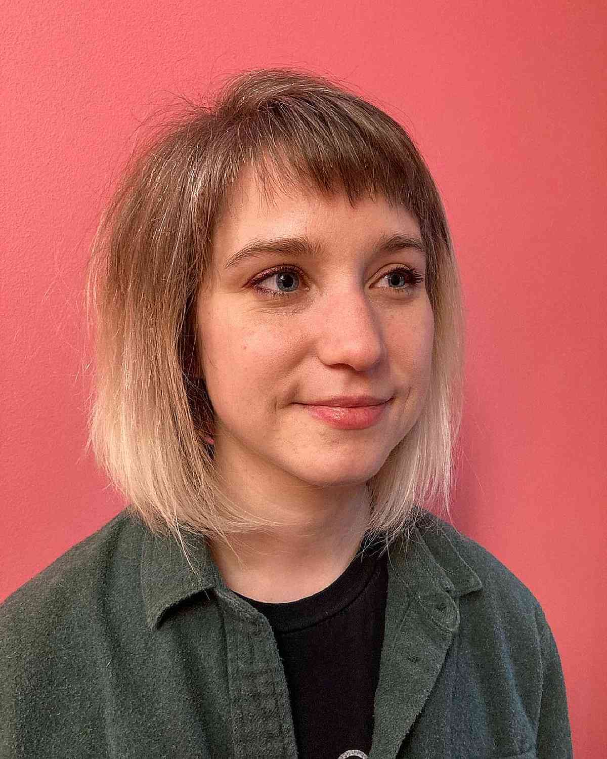 Effortless Short Bob with Wispy Micro Bangs for Fine Hair