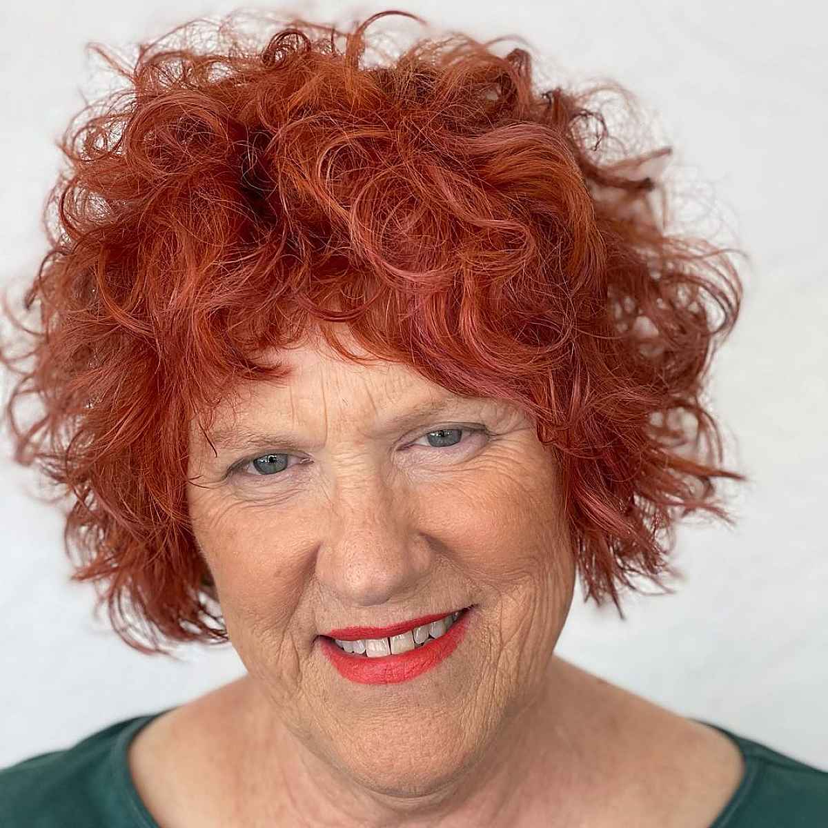 Effortless Curls for Short Hair for women in their seventies