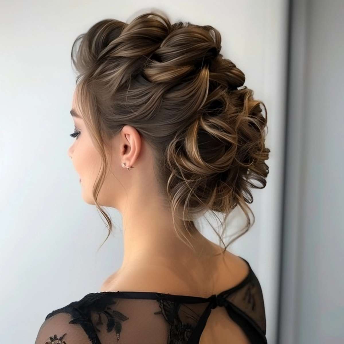 Effortless Elegance with a Bold Touch Prom Updo hairstyle