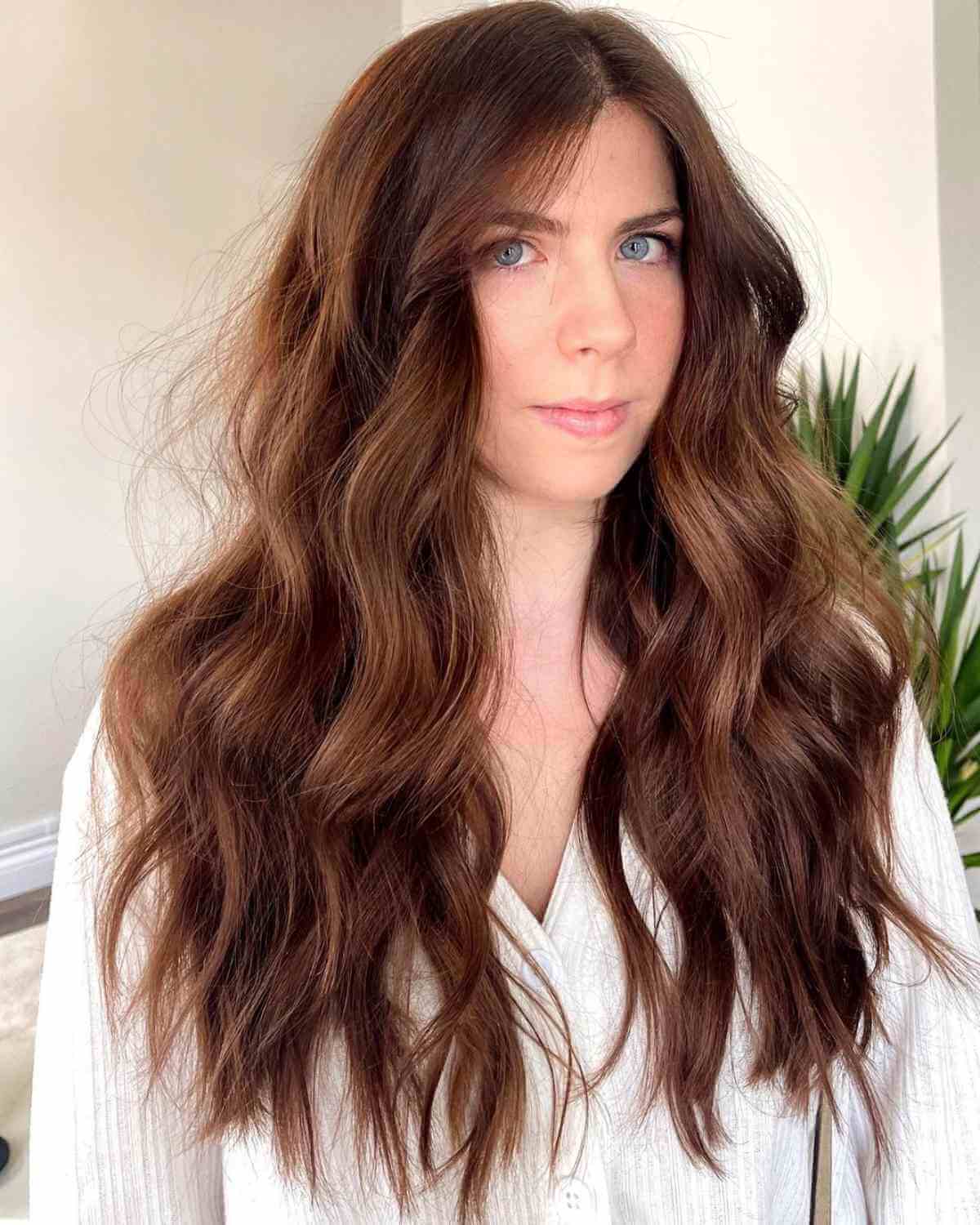 Effortless Layered Long Hair with Waves