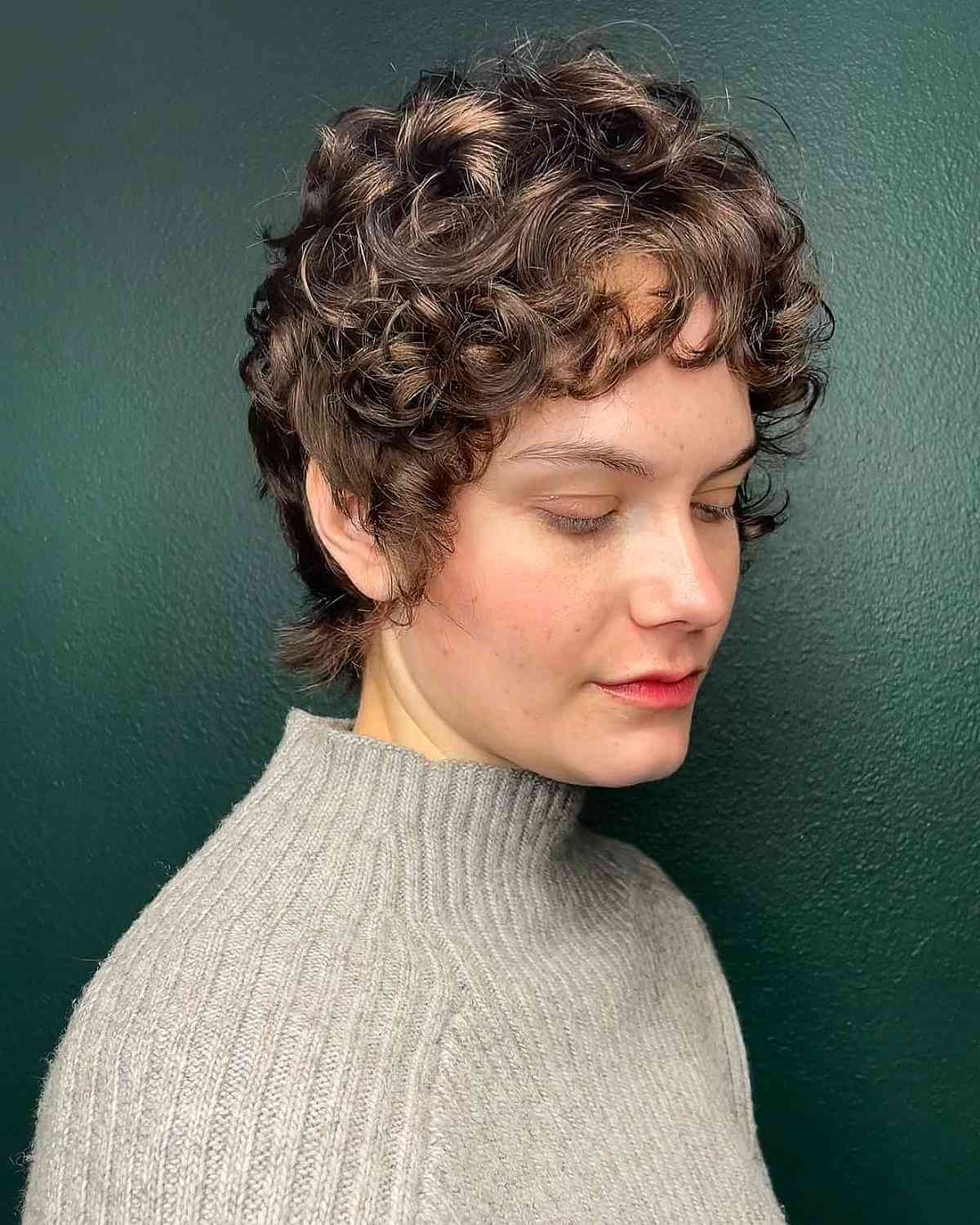 Effortless Shag for Curly Fine Hair