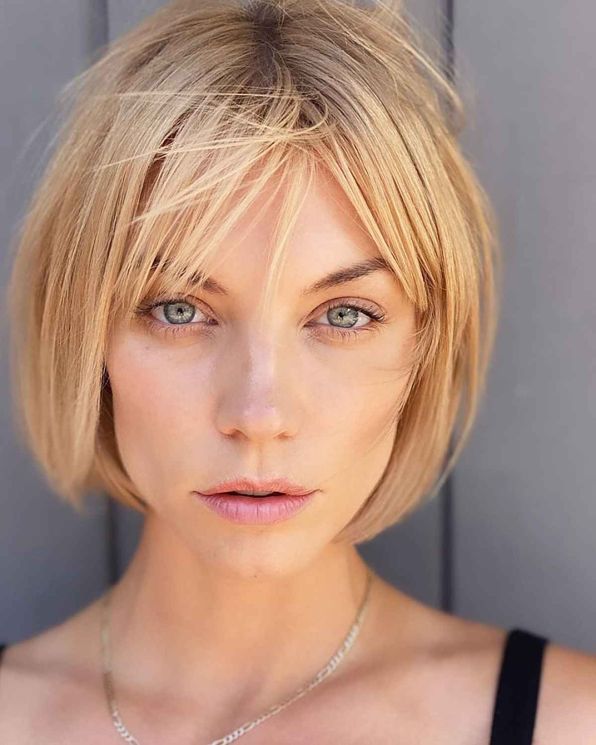 effortless short blonde bob