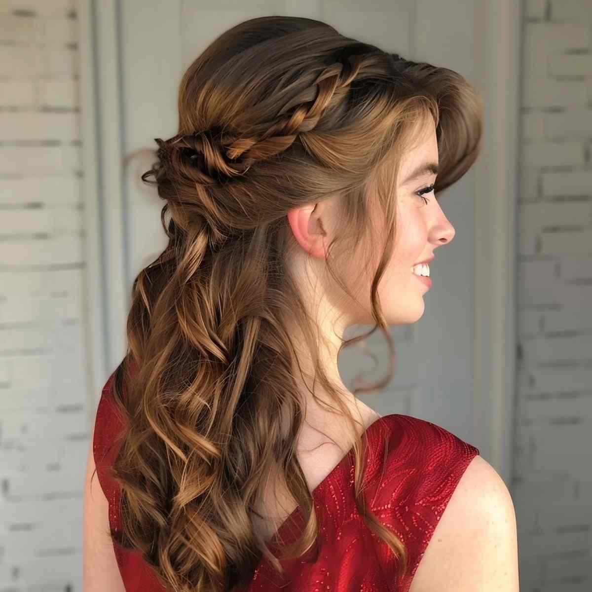 Effortless Top Braid hairstyle for the prom