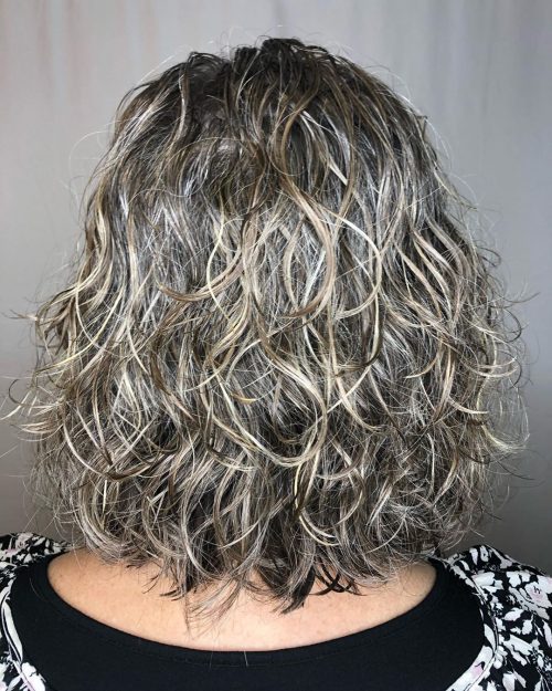 effortless short shoulder-length hair perm