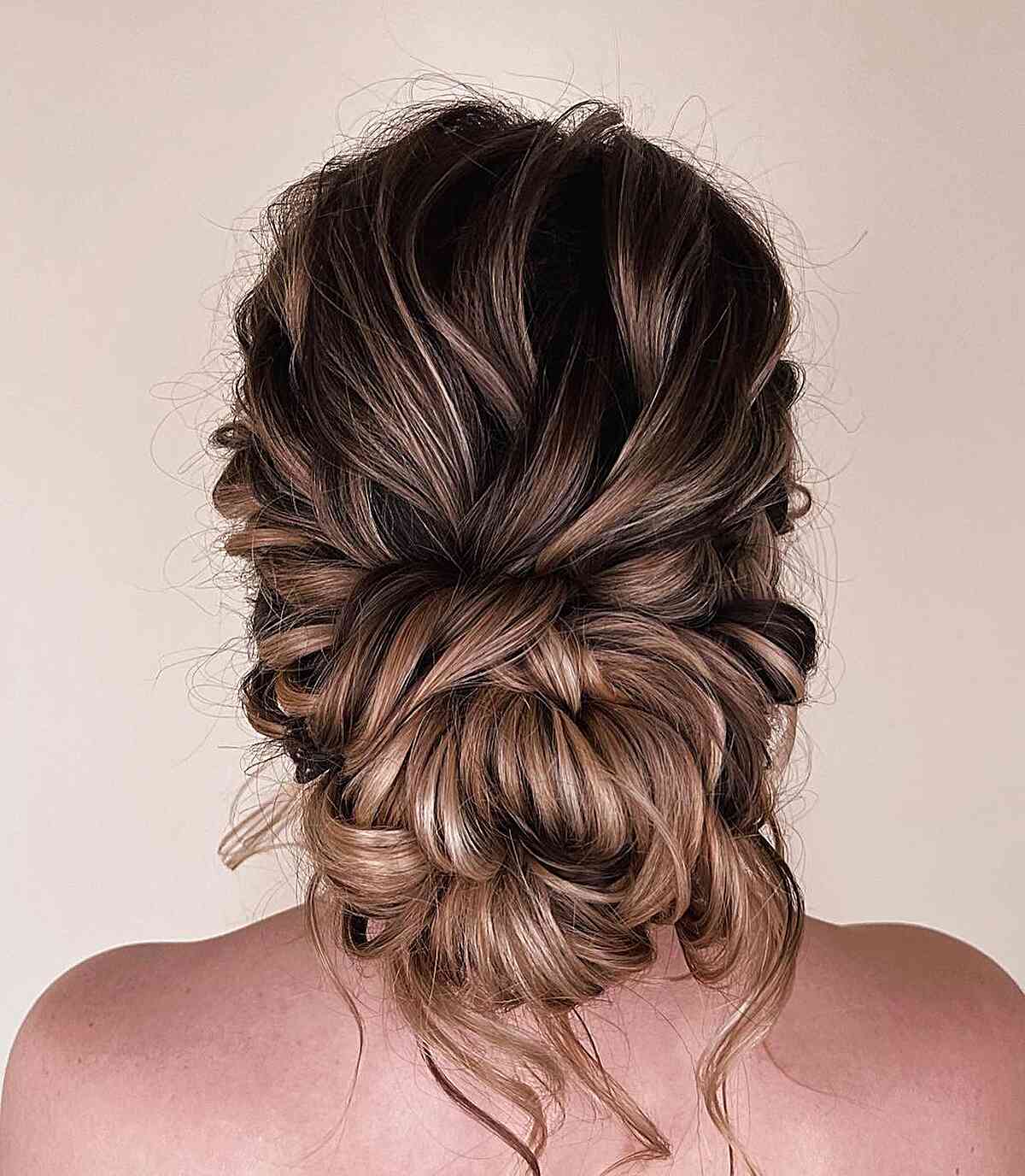 Effortless Waves and Twists Updo for Long Hair