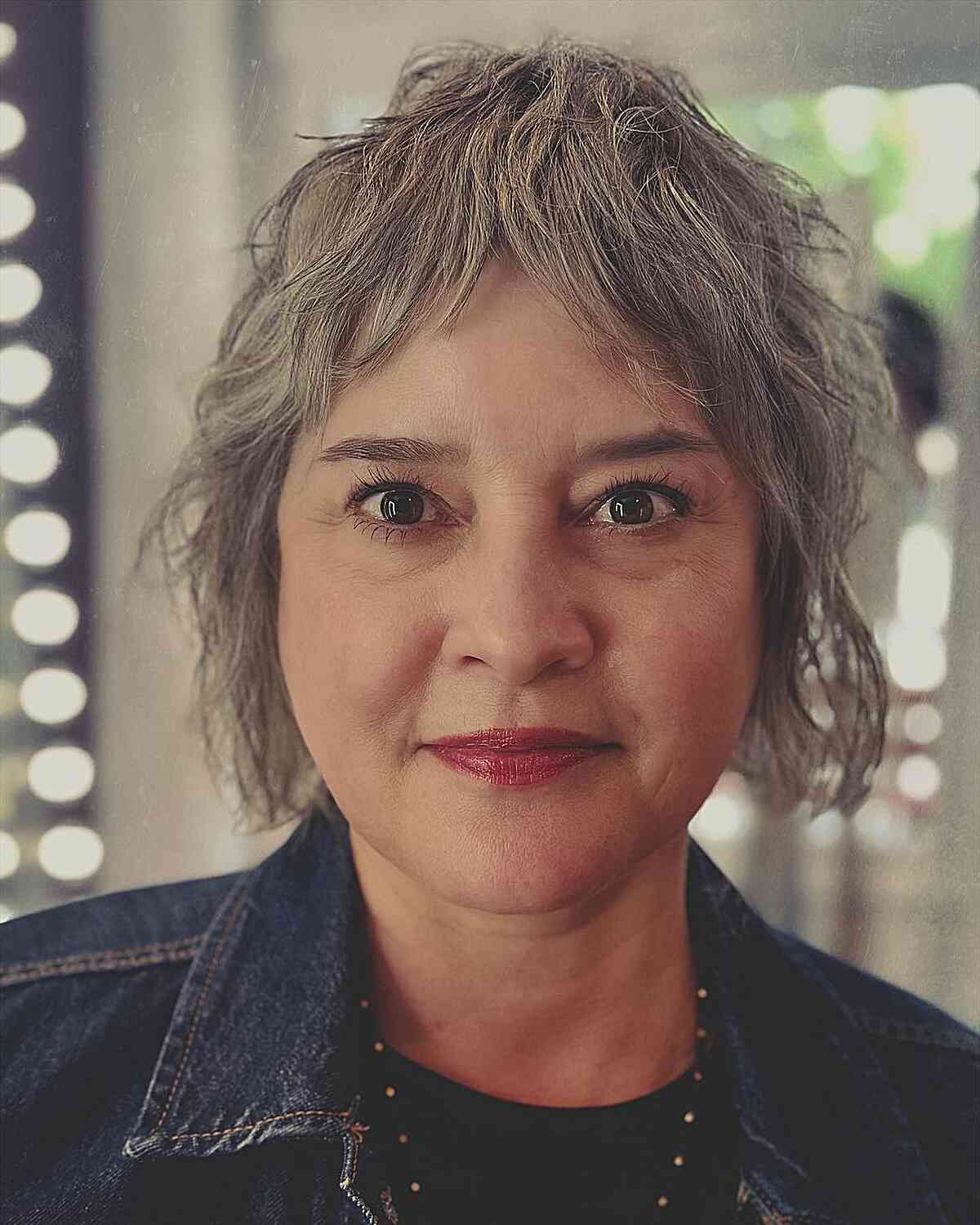 Effortlessly Chic Bixie Haircut for women with textured short hair