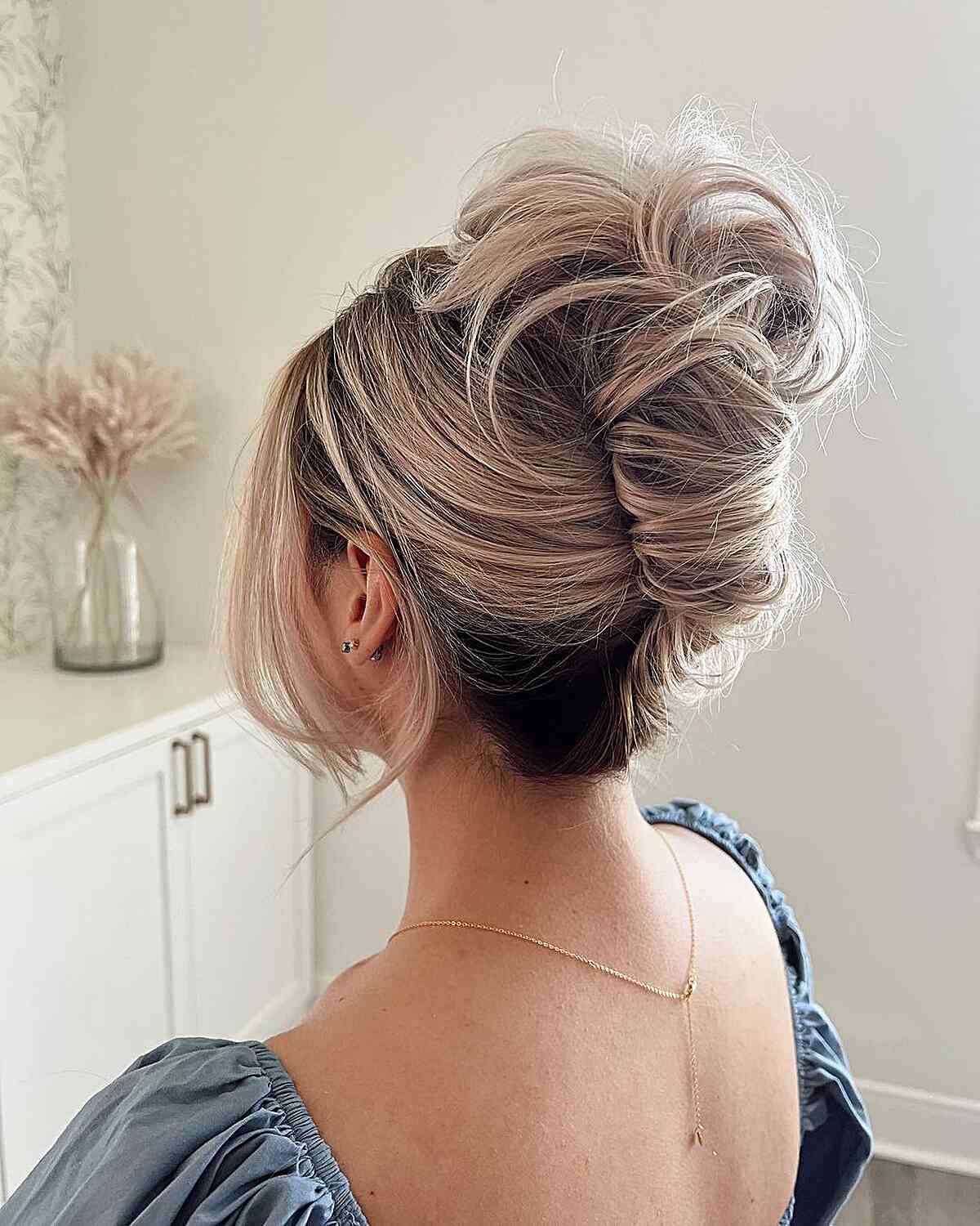 Effortlessly Chic Casual Updo for Weddings