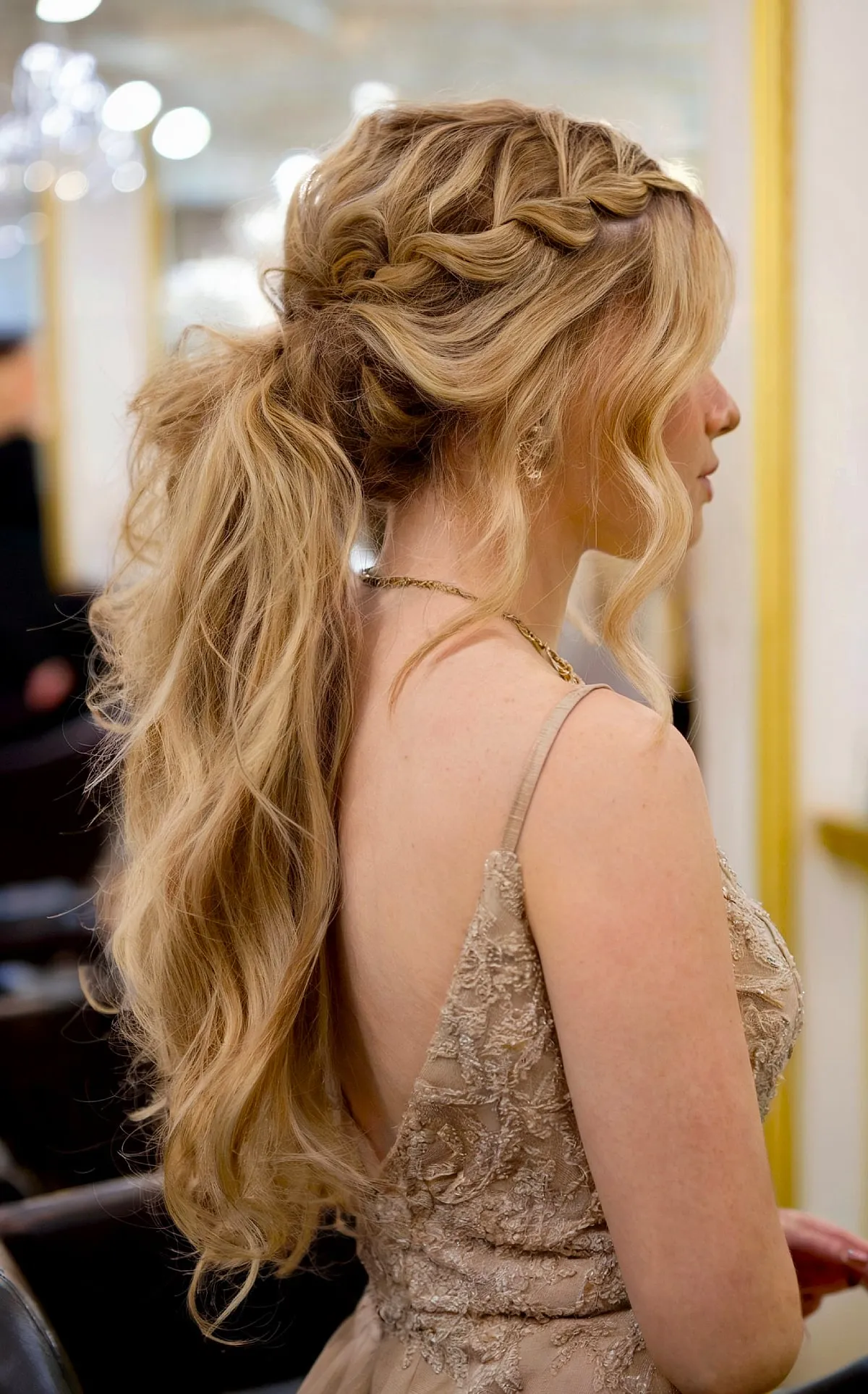 Loose Ponytail with a Messy Texture