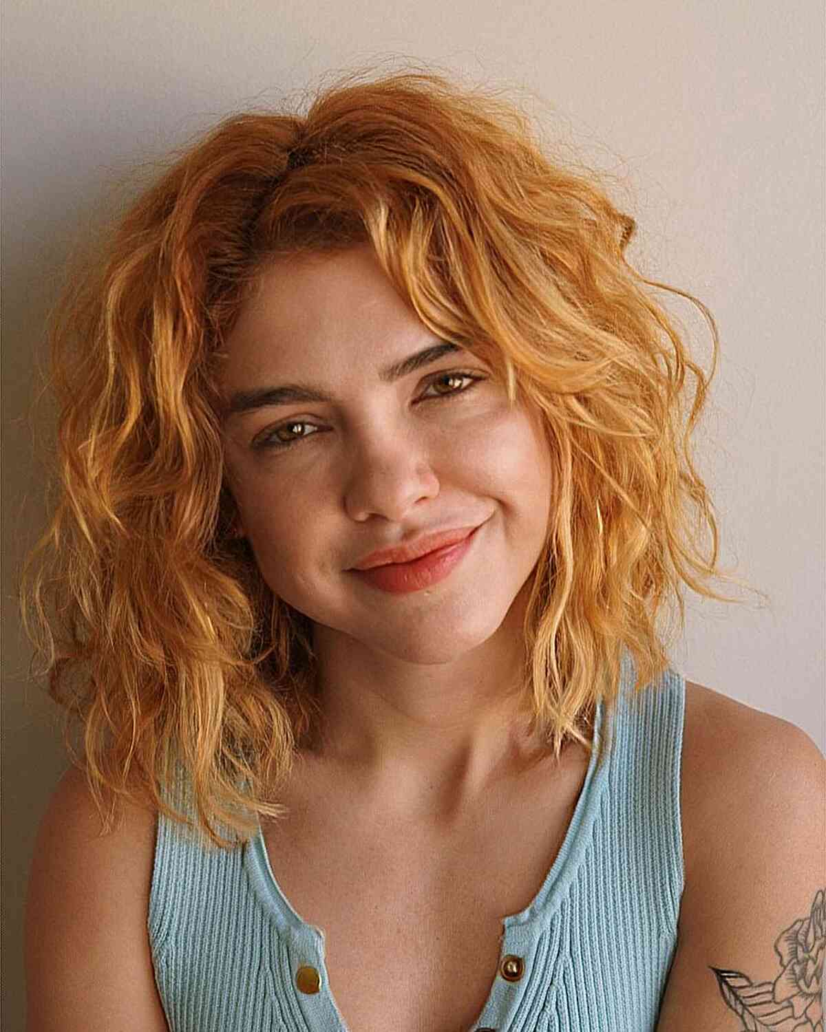 Effortlessly Loose Curls on a Long Bob cut for women with naturally curly hair