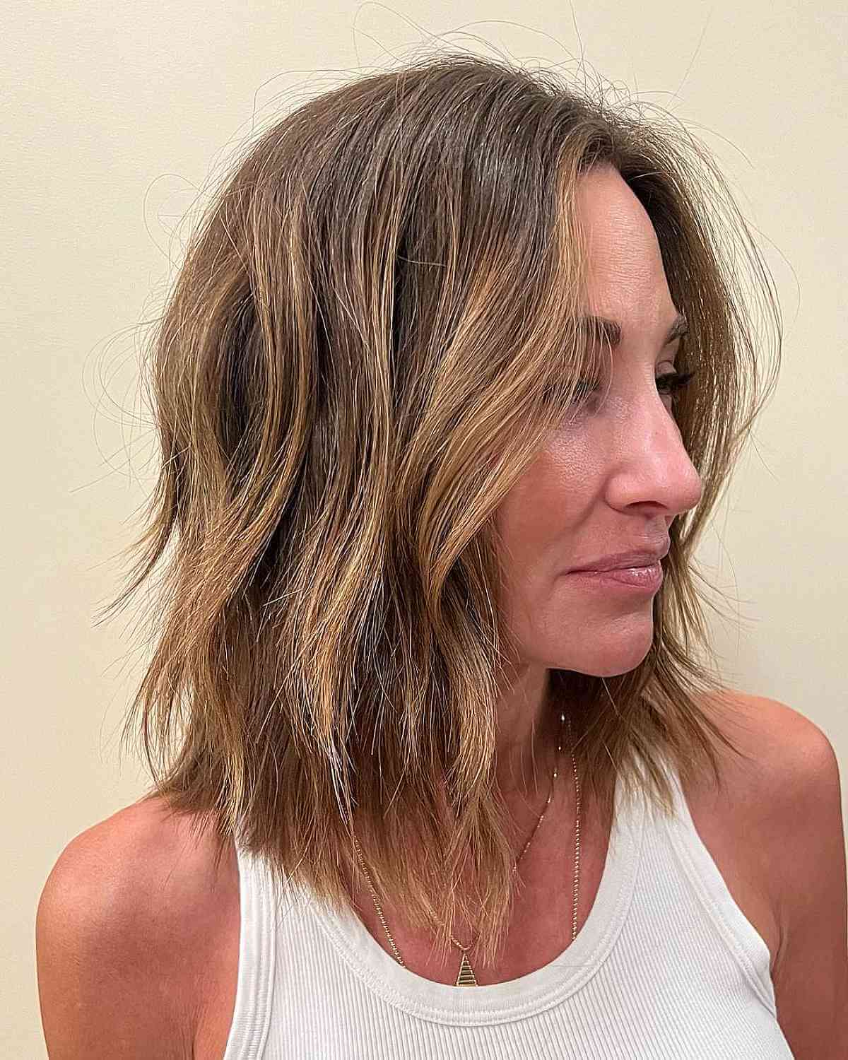 Effortlessly Styled Wash-and-Go Dirty Blonde Hair