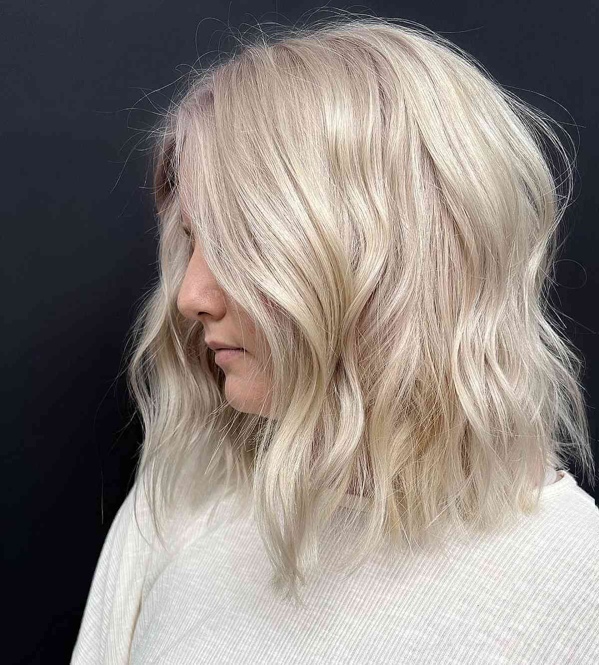 Effortlessly tousled bob shoulder-length