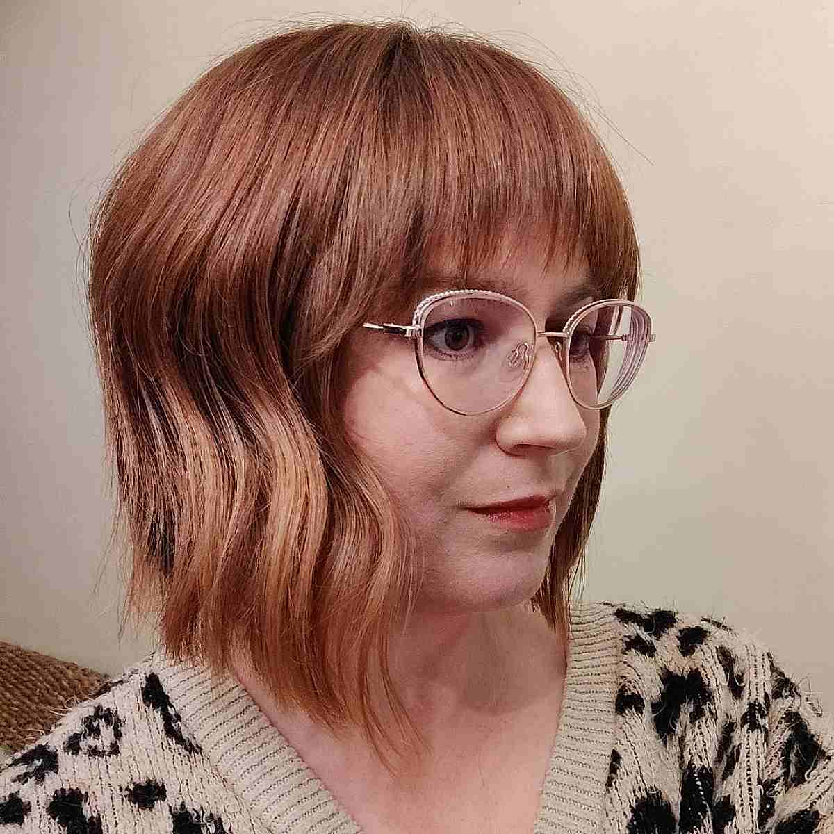 Effortlessly Wavy Lob Cut with Bangs