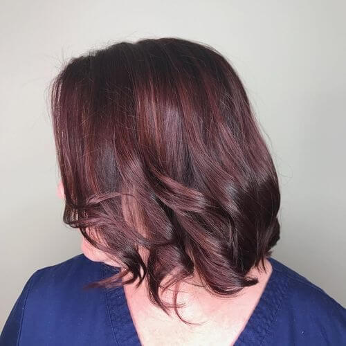 Elegant Burgundy A-Line Bob