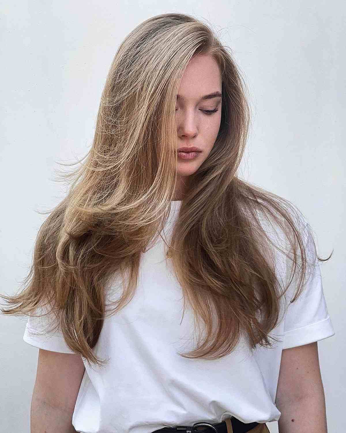 Elegant Butterfly Haircut Featuring Layers for Thick Hair