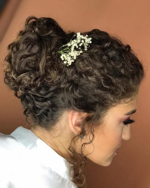 Elegant Curly Chignon