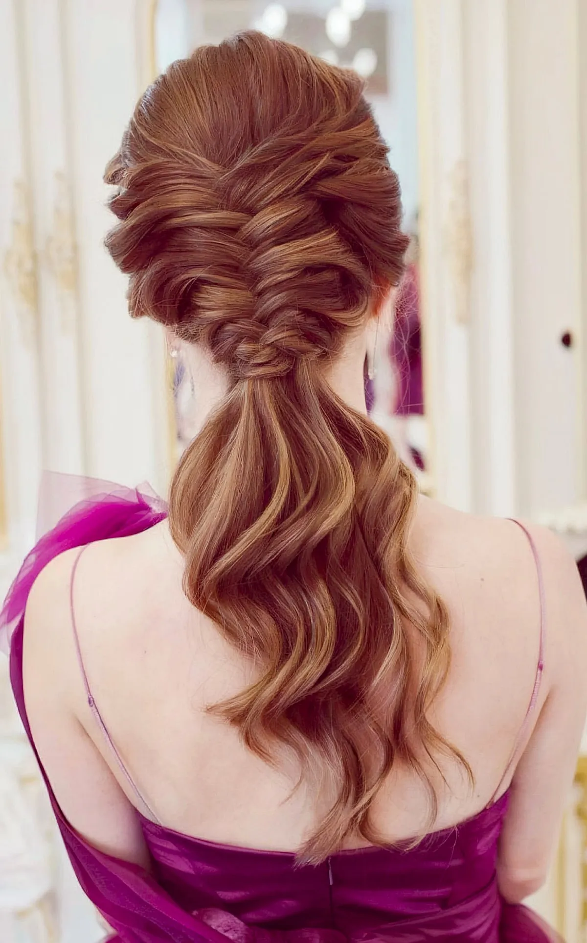 Elegant Fishtail Braid for a Ponytail Look