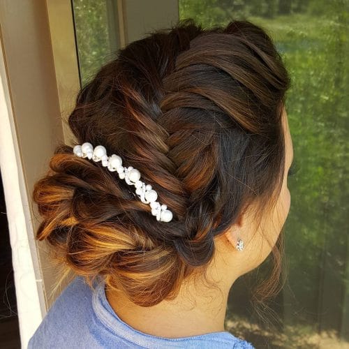 Elegant Fishtail Braid Updo