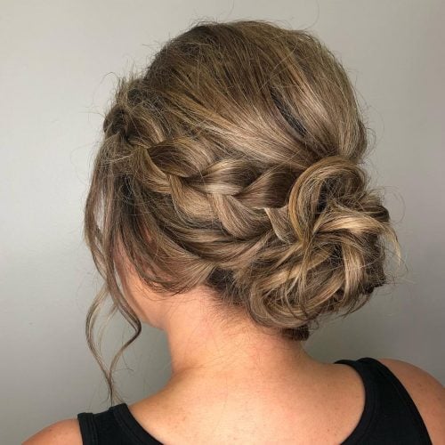 Elegant French Braid Updo