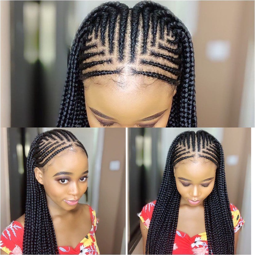 Elegant ghana braids