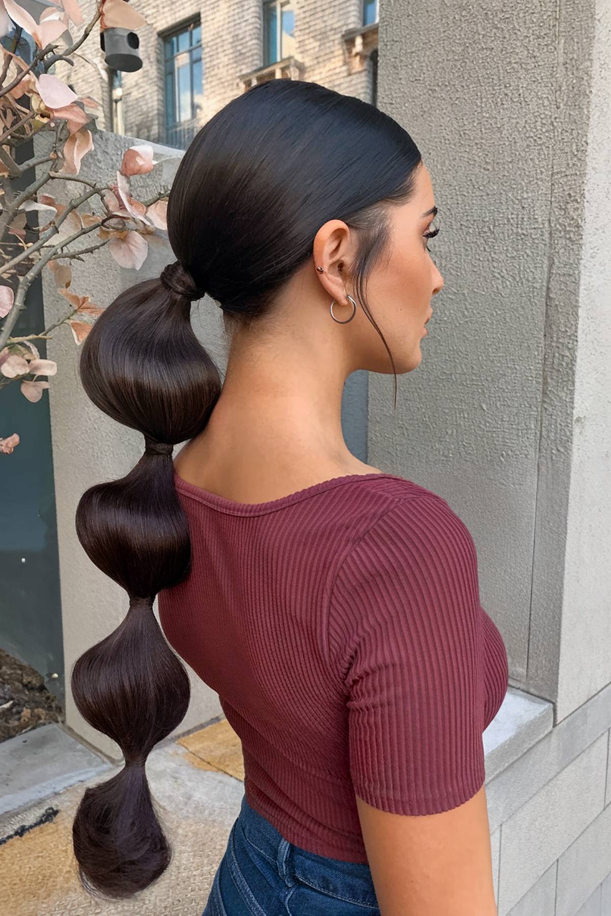 Hairstyle for elegant extra long locks