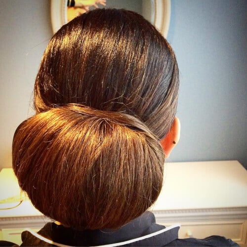 elegant large bun chignon