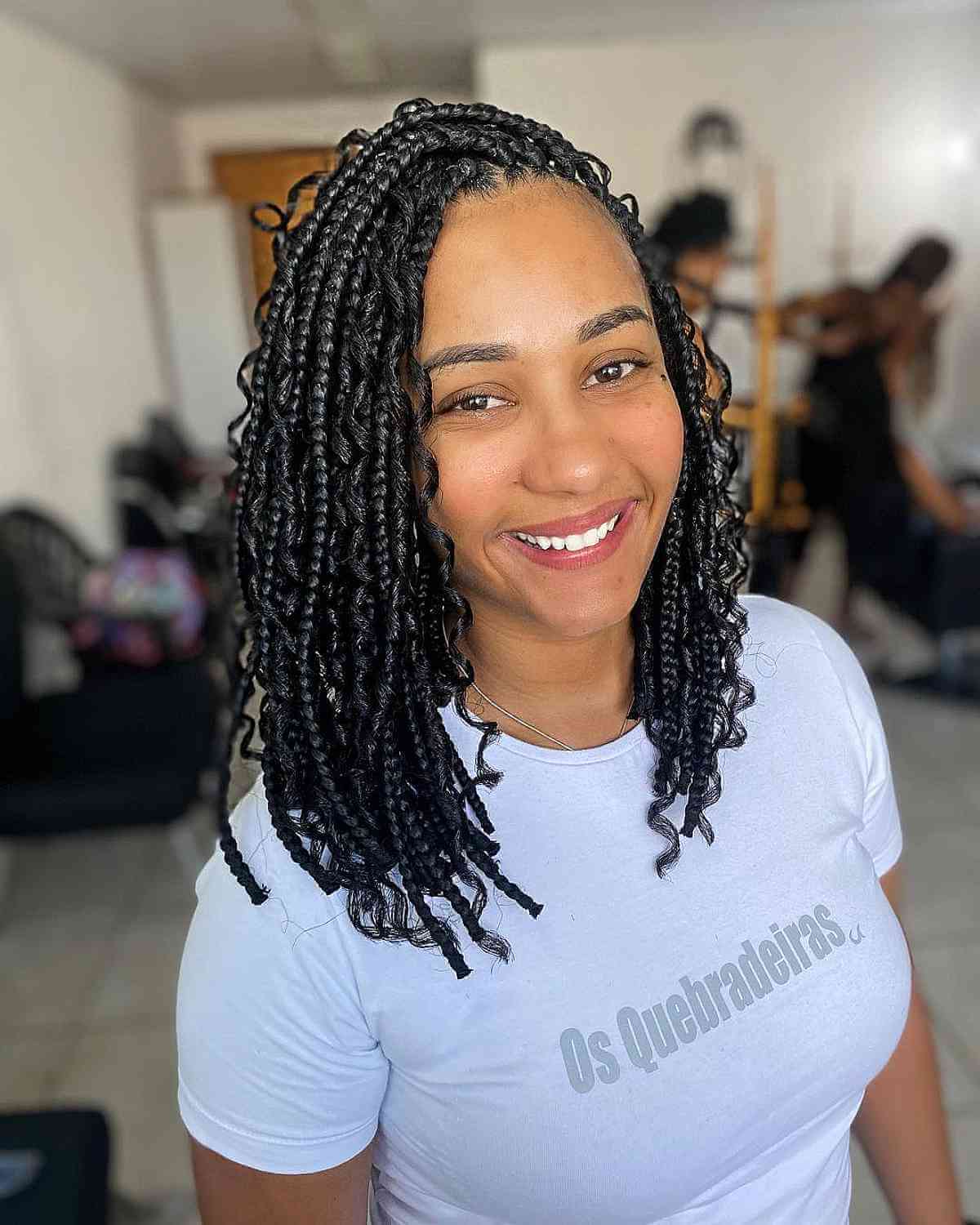 Elegant Long Bob Braids for Black Women