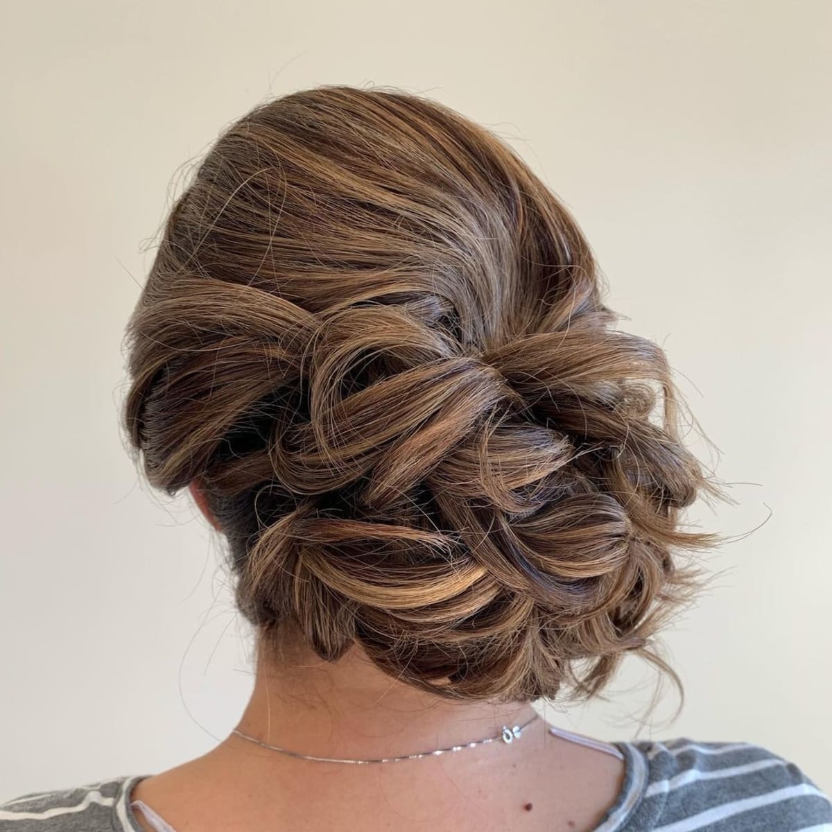 Elegant Loose side bun hairstyle