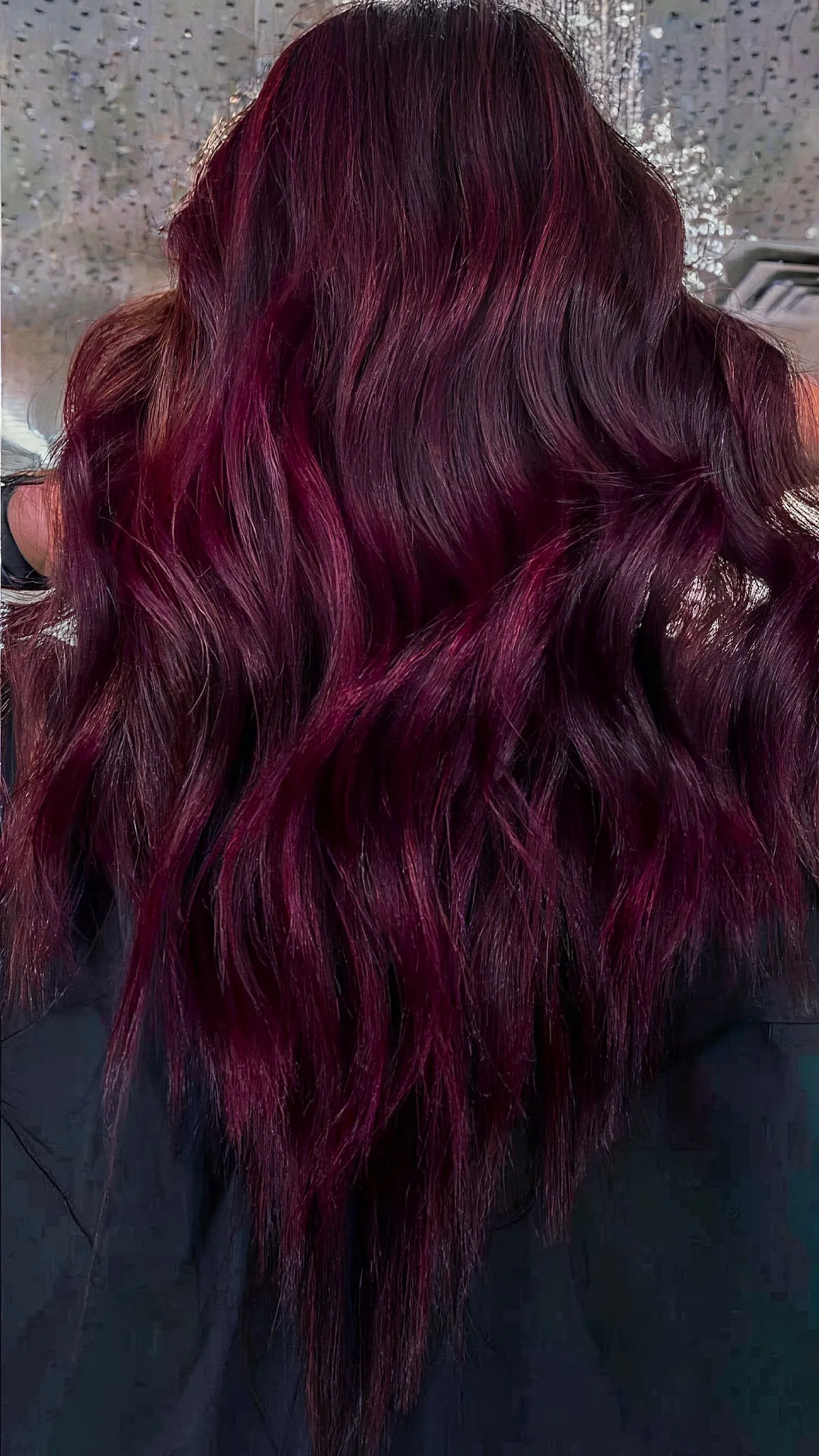 Elegant Mauve Red Winter Hair Color