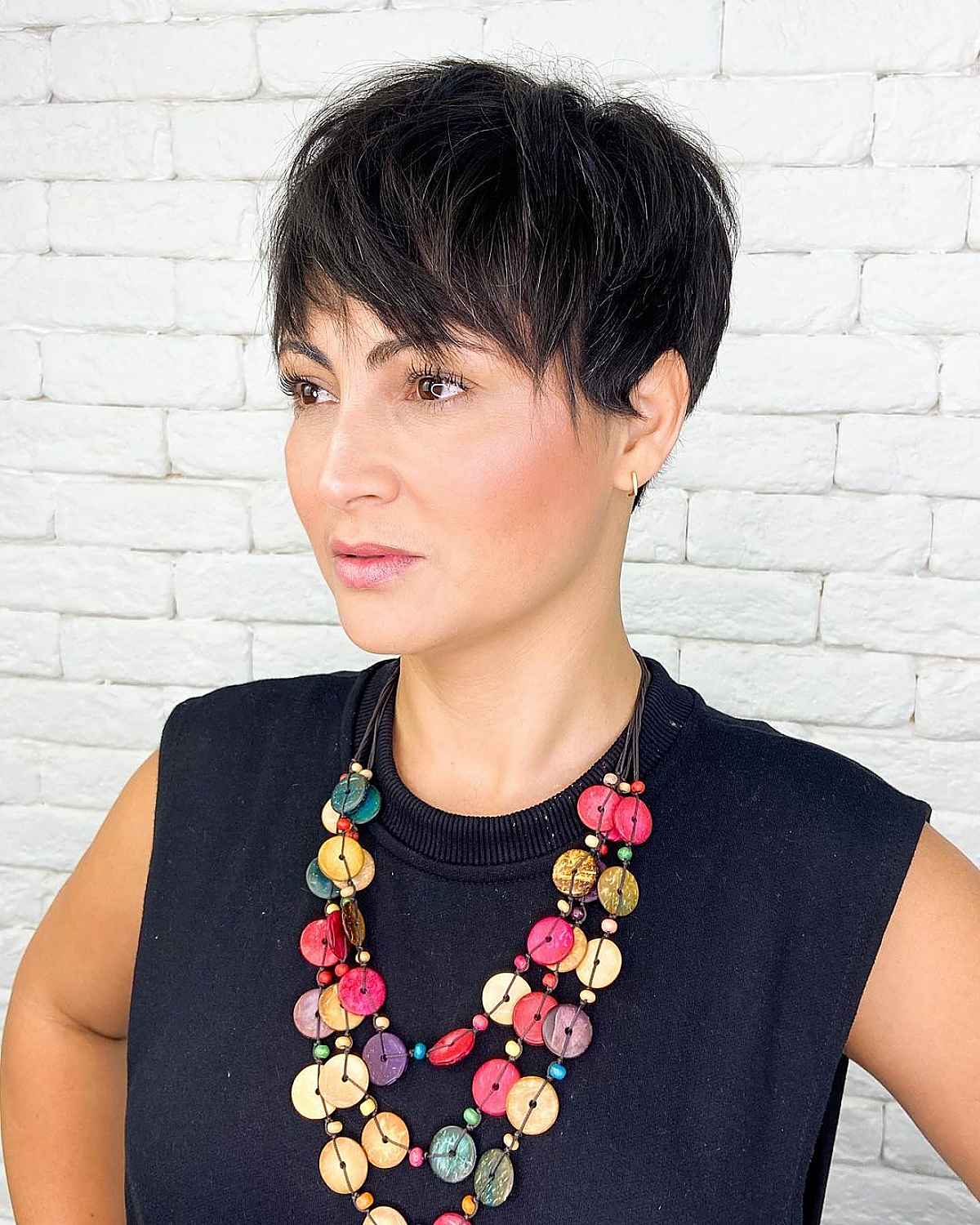 Pixie with Tousled Layers and Bangs