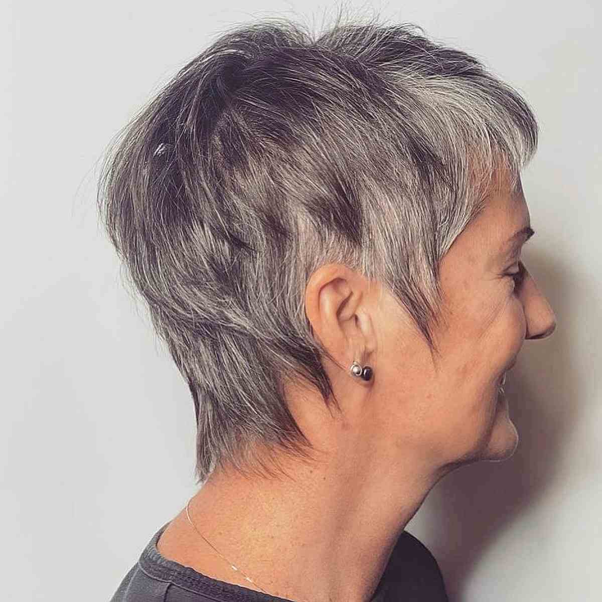 Elegant Pixie Mullet for Women Over 60