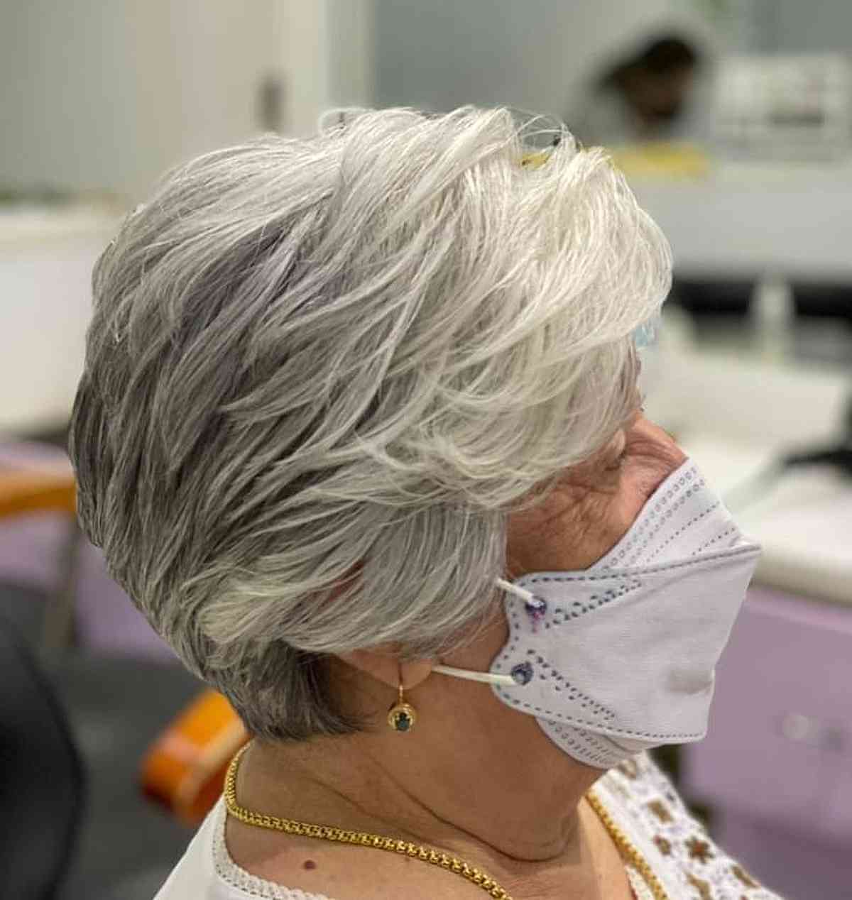 Elegant Pixie with Feathered Layers for Women 70 and Up