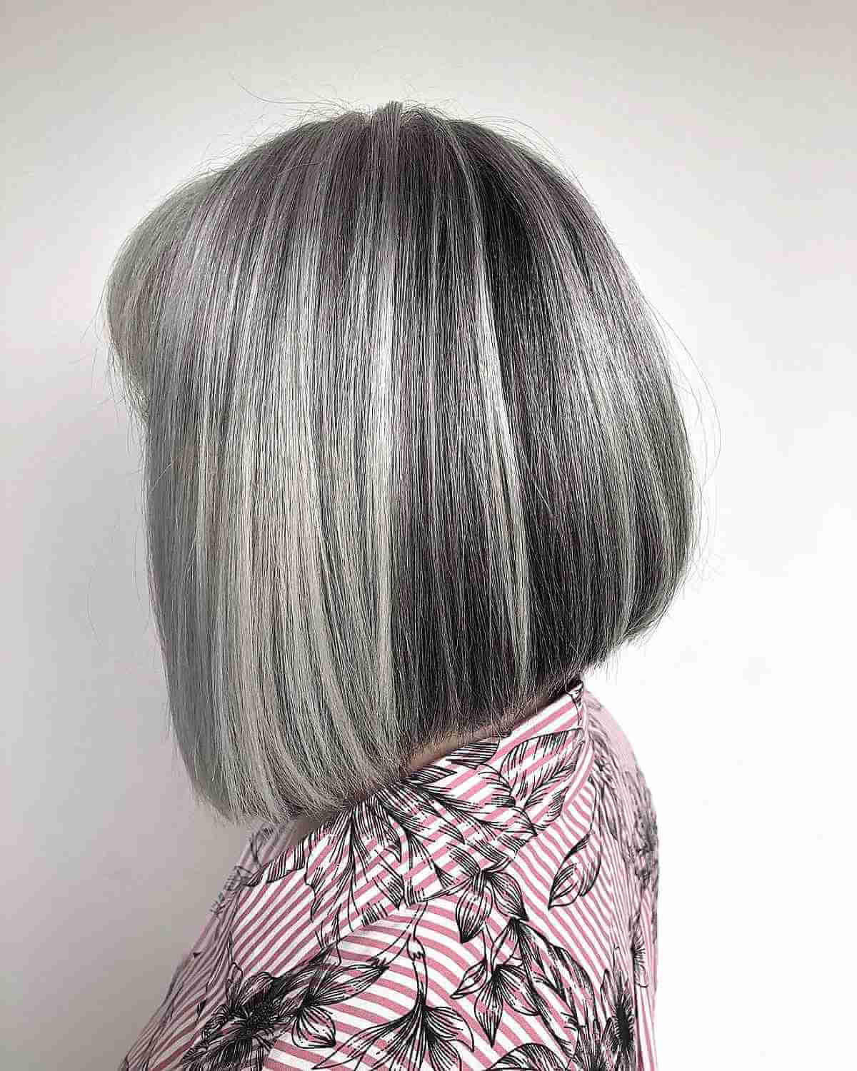 Elegant Silver Concave Bob