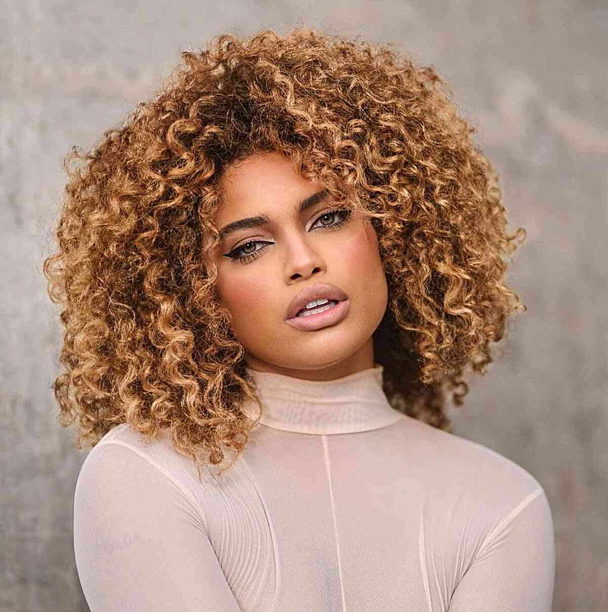 Elegant Tropical Brown Curls for black women