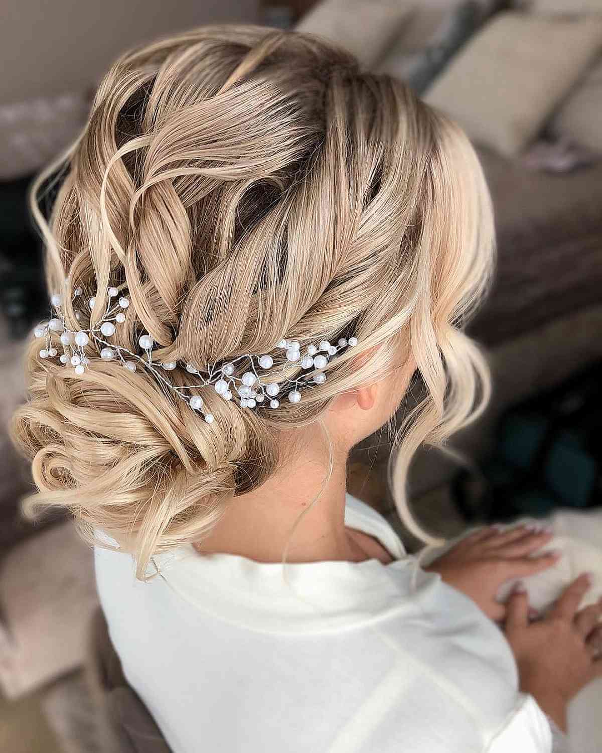 Elegant Twisted Bun Updo for a Wedding