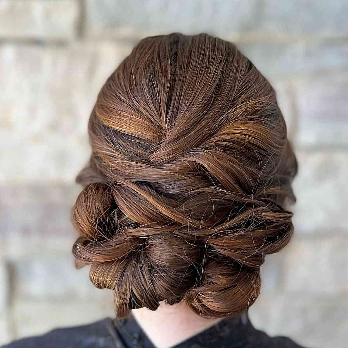 Prom Elegant Twisted Updo for Long Hair