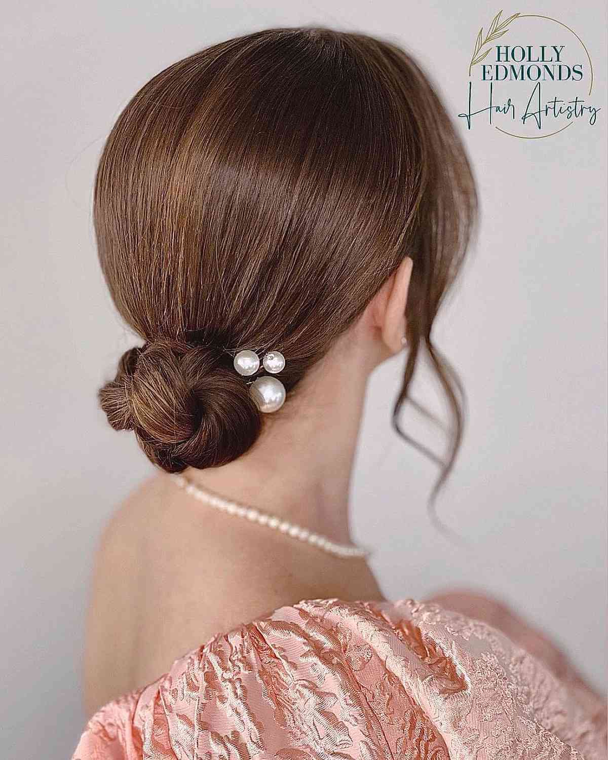 Elegant Updo with Pearl Accents