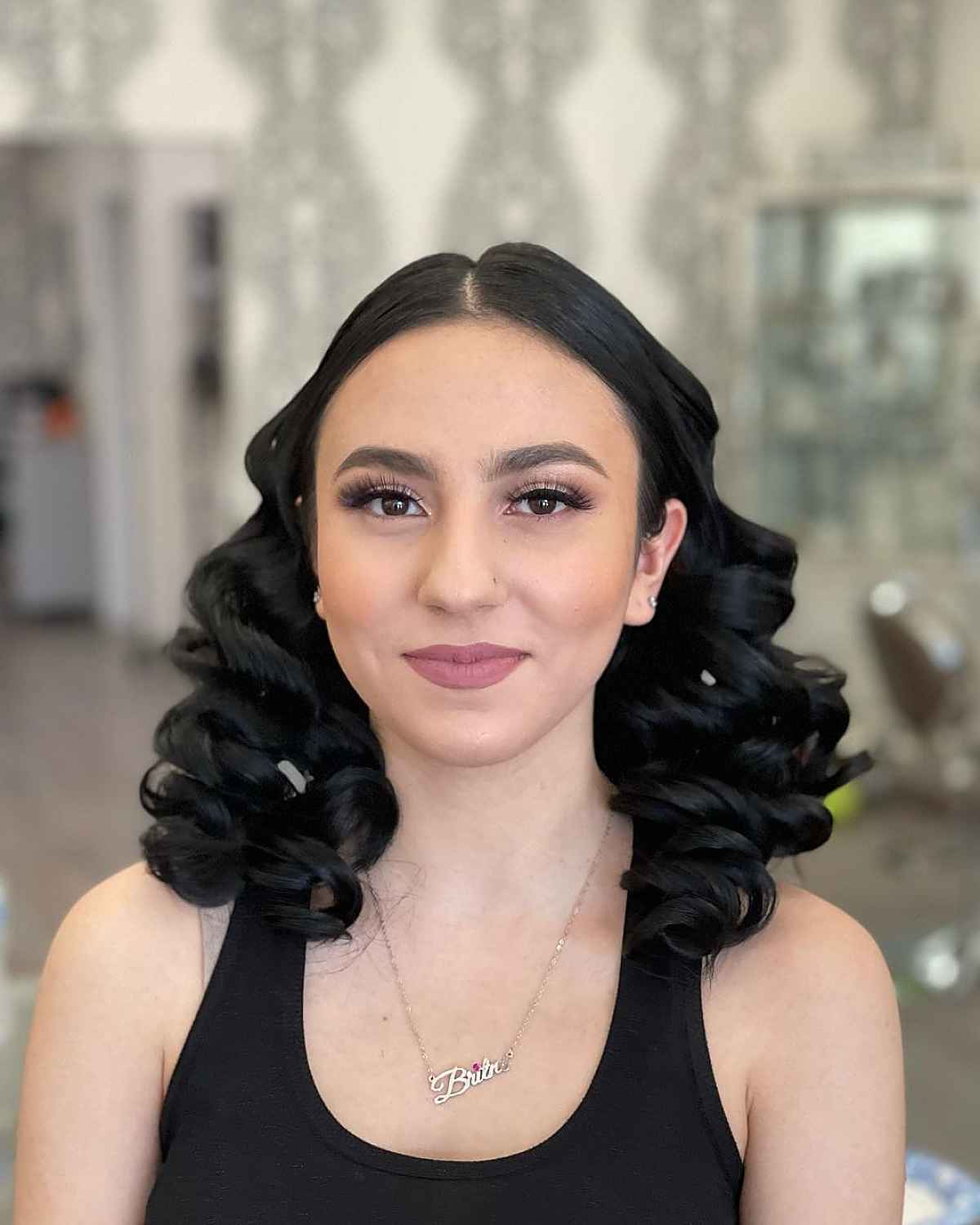 Elegant Waves with a Center Part