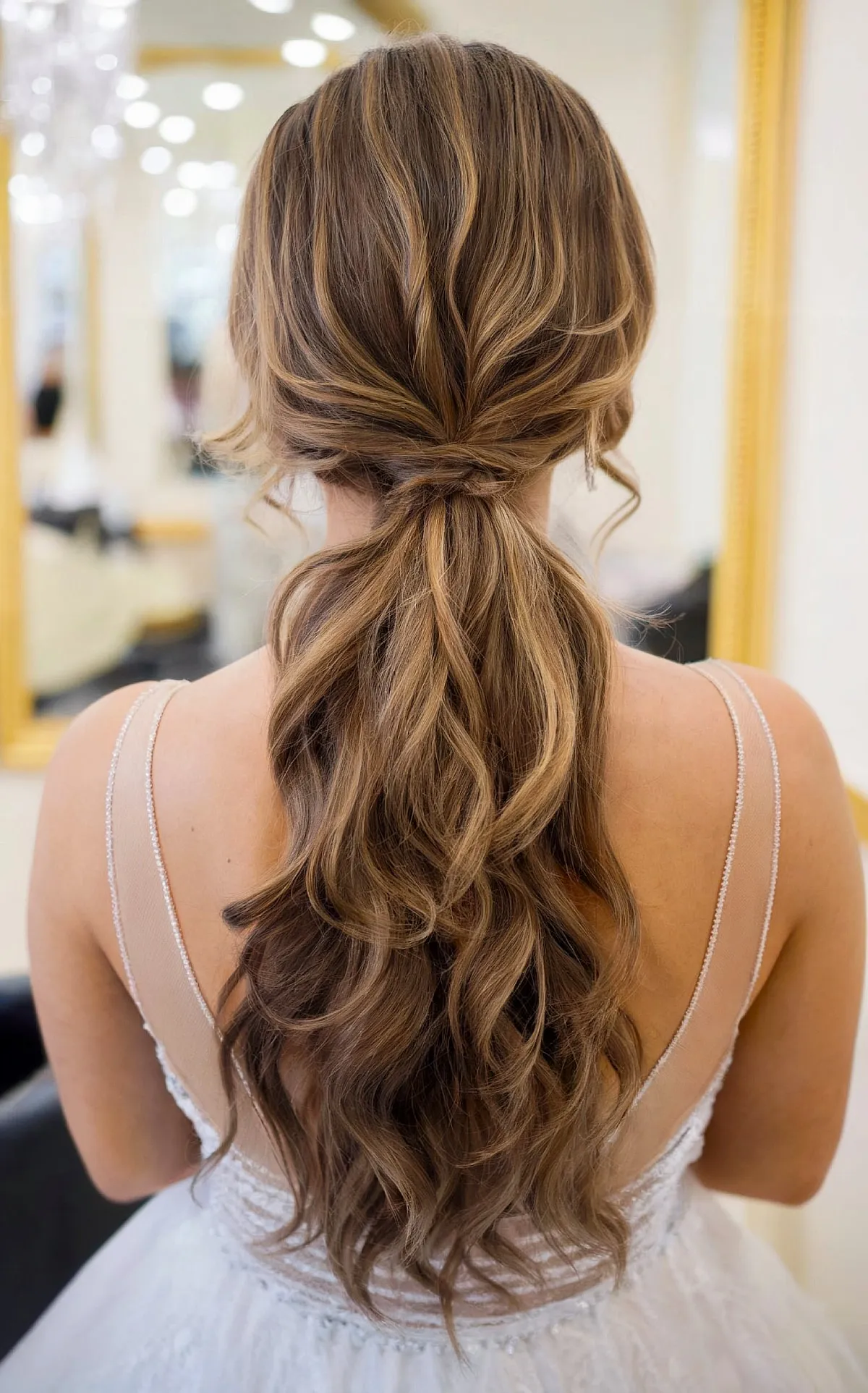 Elegant Wavy Ponytail for Voluminous Hair