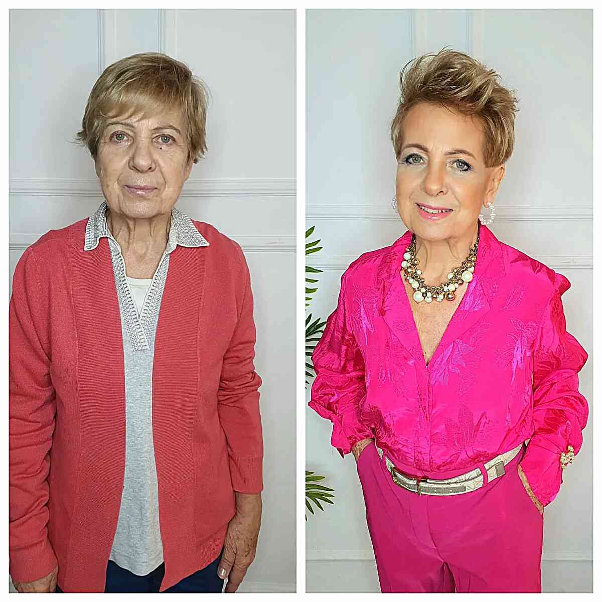 Choppy Spiked Up Short Hair for Women Over 70
